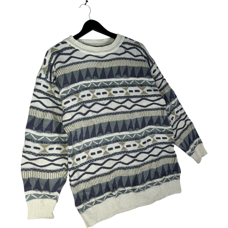 Vintage 3D Knit Textured Sweater