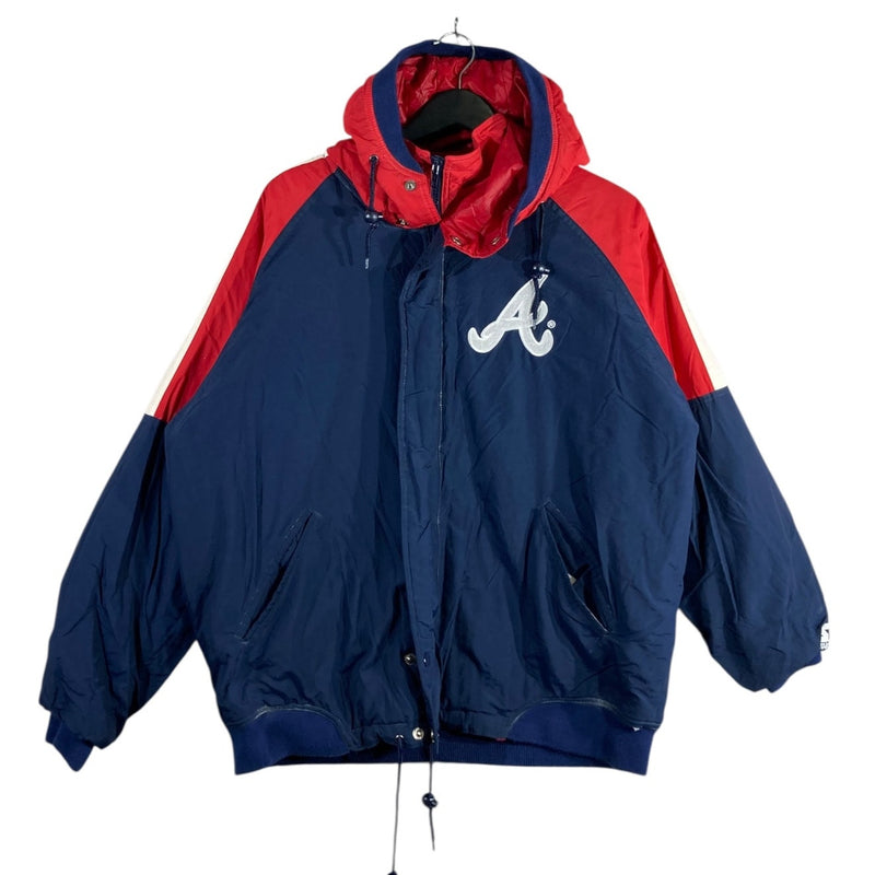 Vintage Starter Atlanta Braves MLB Hooded Bomber Jacket