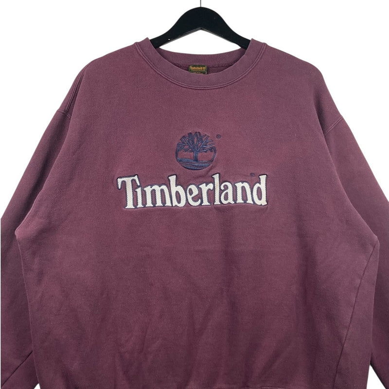 Vintage Timberland Burgundy Embroidered Logo Crewneck