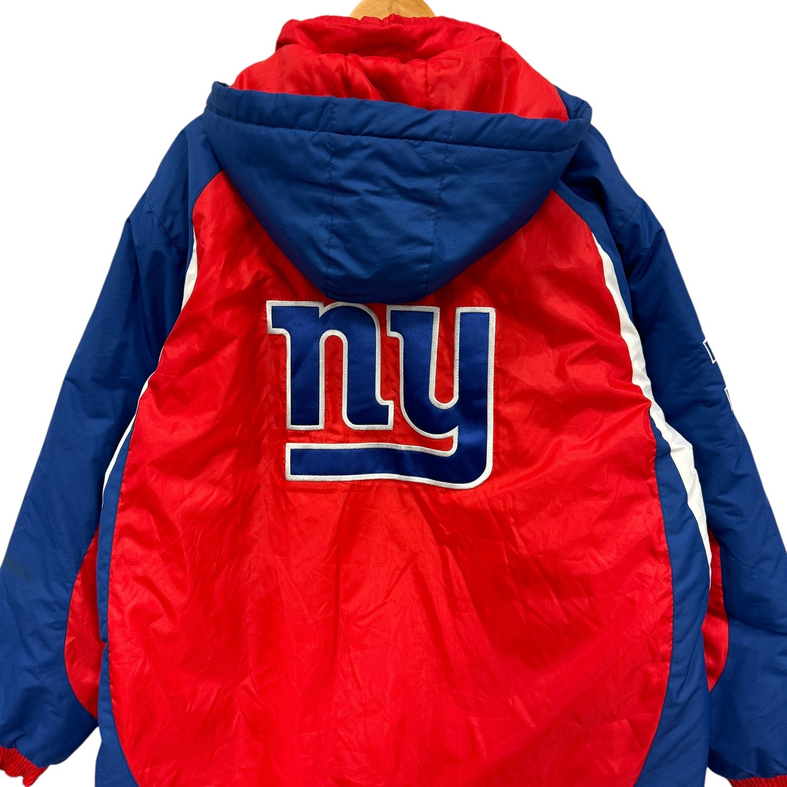 Vintage NY Giants Hooded Logo NFL Puffer Jacket