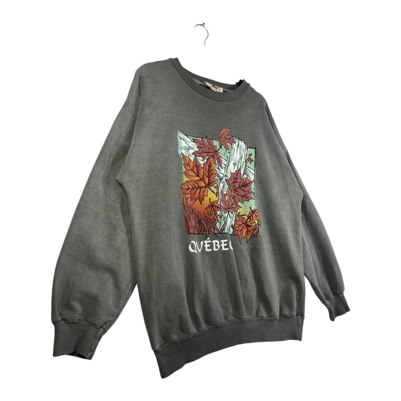 Vintage Québec Canada Maple Leaves Crewneck