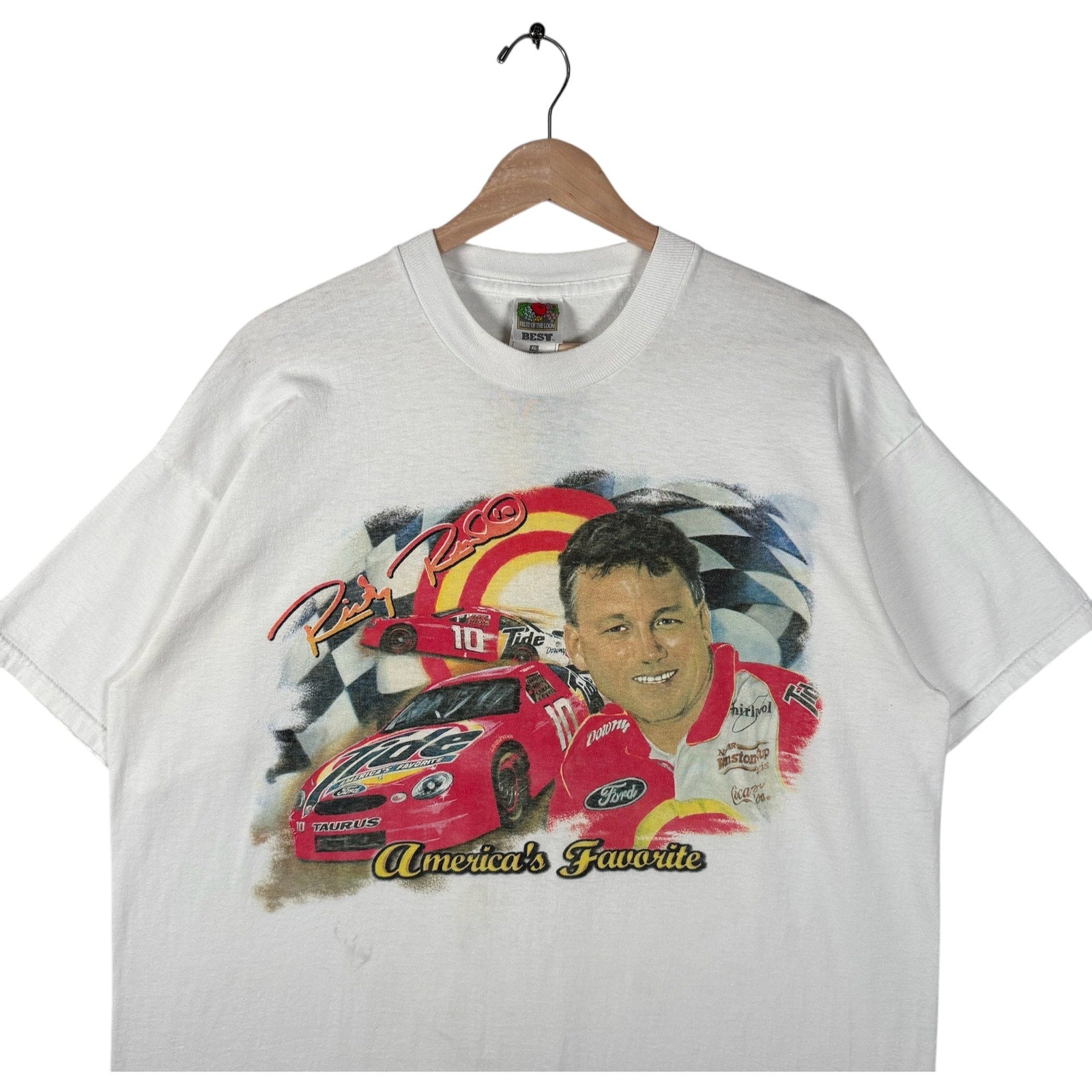 Vintage Ricky Rudd #10 America's Favorite Face NASCAR Tee