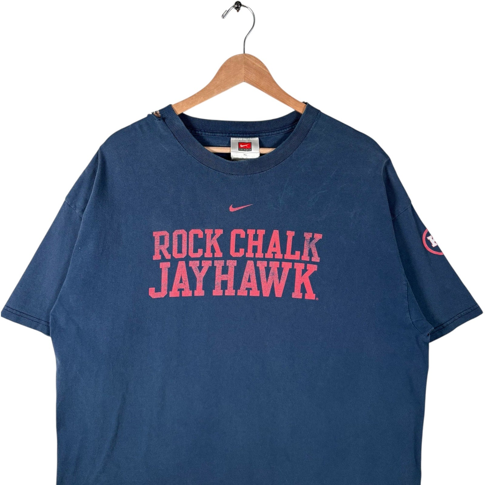 Vintage Nike University Of Kansas "Rock Chalk Jayhawk" Tee