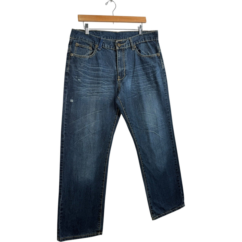 Vintage M.Gordon Embroidered Pockets Straight Denim Jeans 36x30