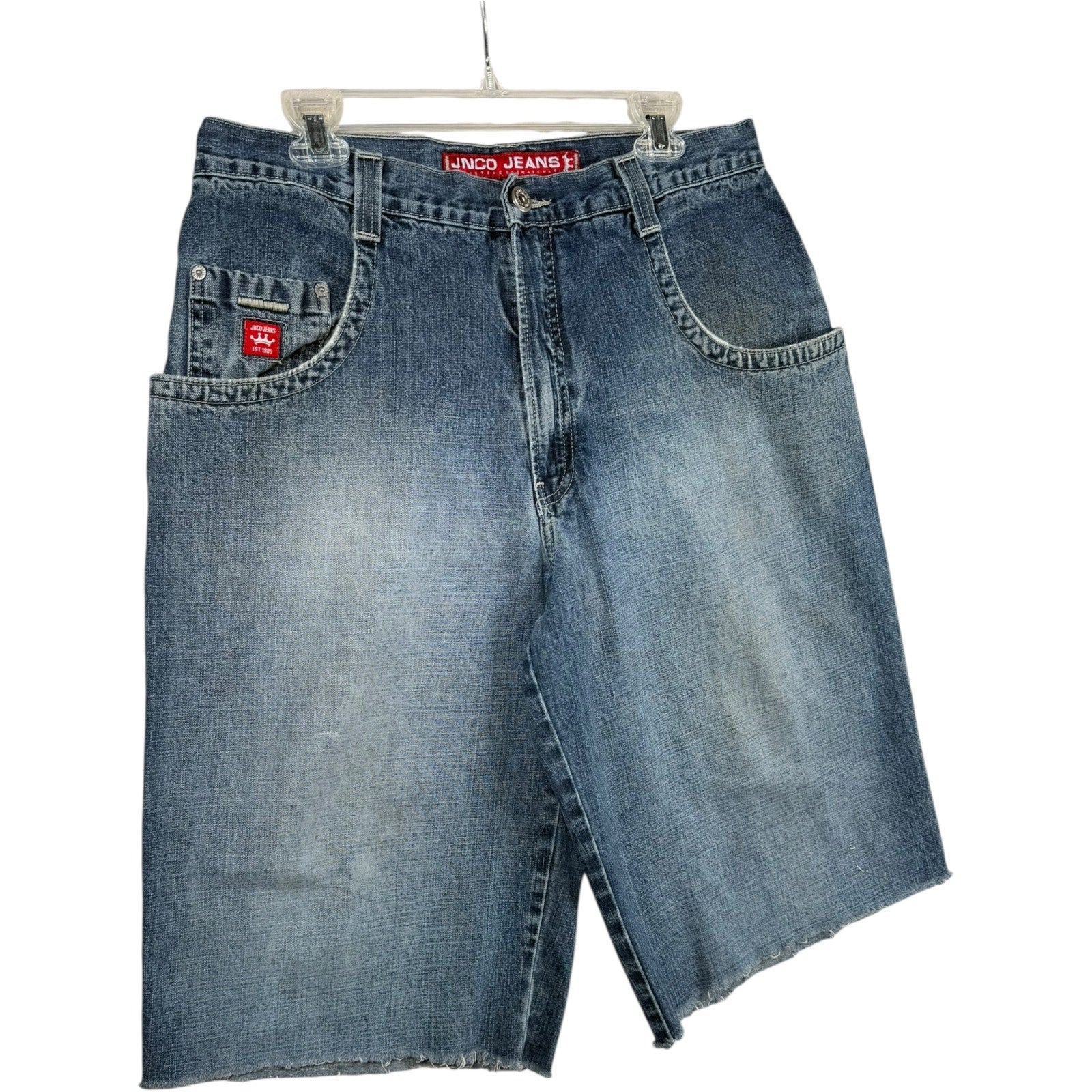 Vintage JNCO Raw Hem Baggy Denim Shorts 36