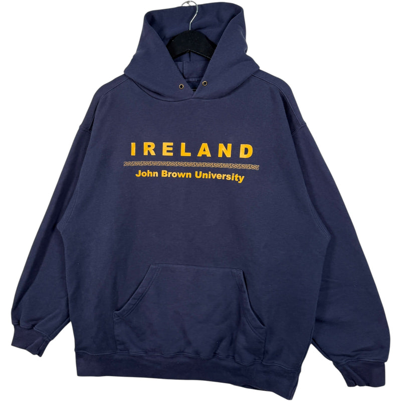 Vintage John Brown University Ireland Spellout Pullover Hoodie