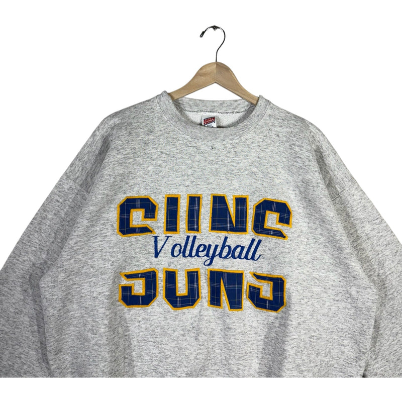 Vintage Suns Volleyball Chest Spellout Embroidered Crewneck