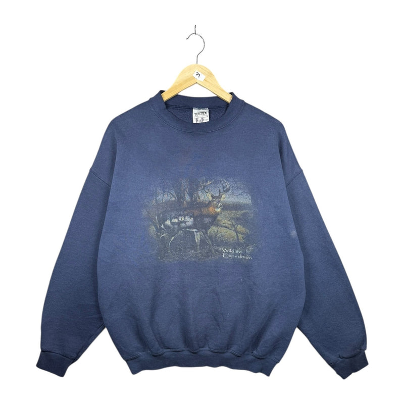 Vintage Wildlife Expedition Deer Graphic Crewneck