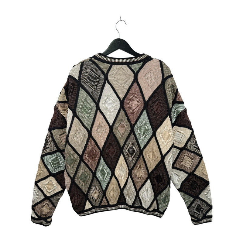 Vintage Argyle Fair Isle Cozy Pullover Sweater