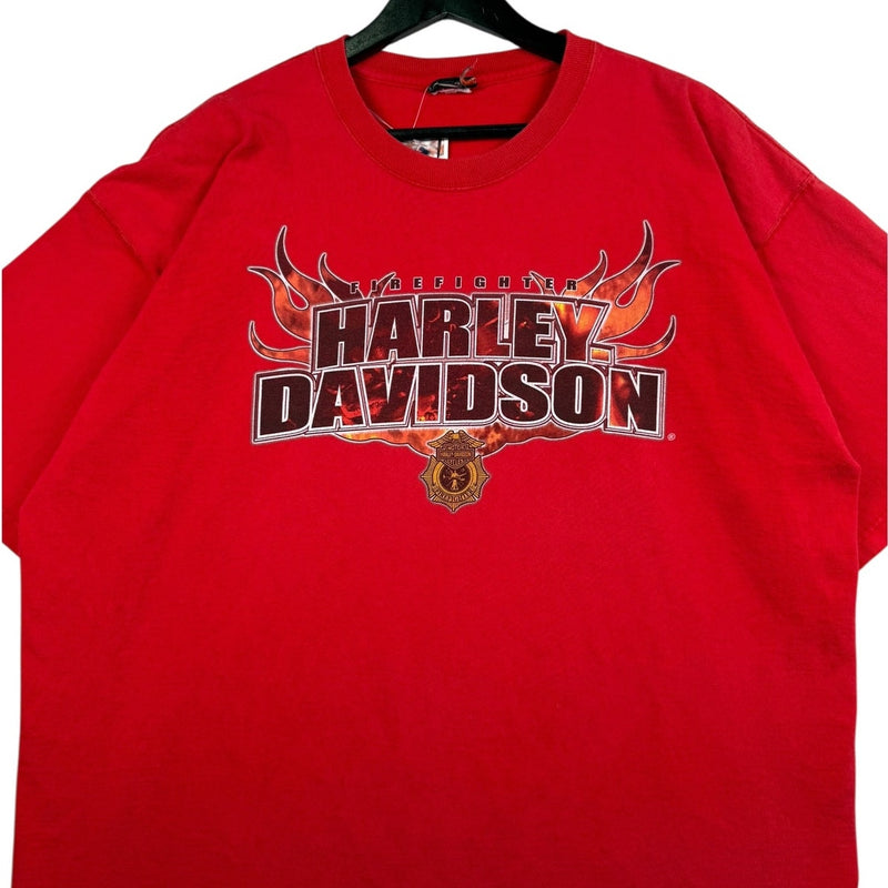 Vintage Harley Davidson Firefighter Flame T-Shirt