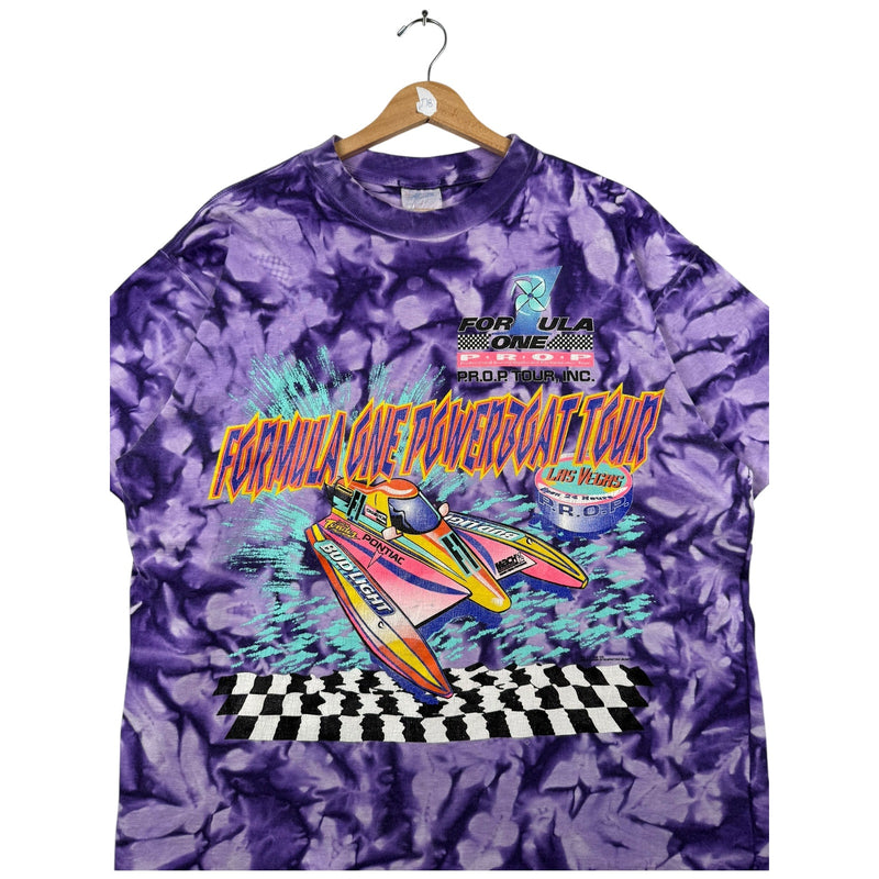 Vintage Formula One Powerboat Tour Racing Tie-Dye T-Shirt