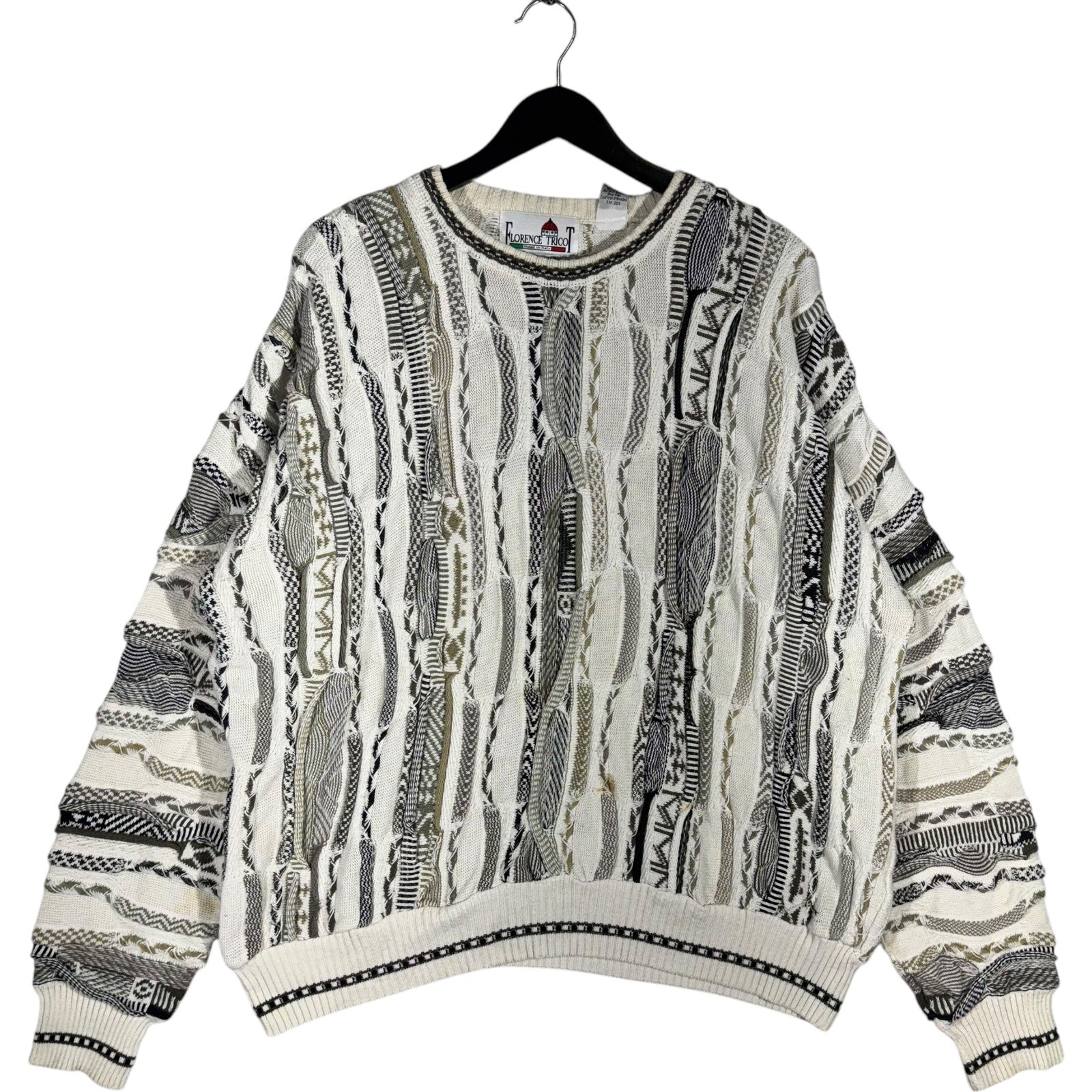 Vintage Florence Tricot Coogi Style 3D Knit Sweater