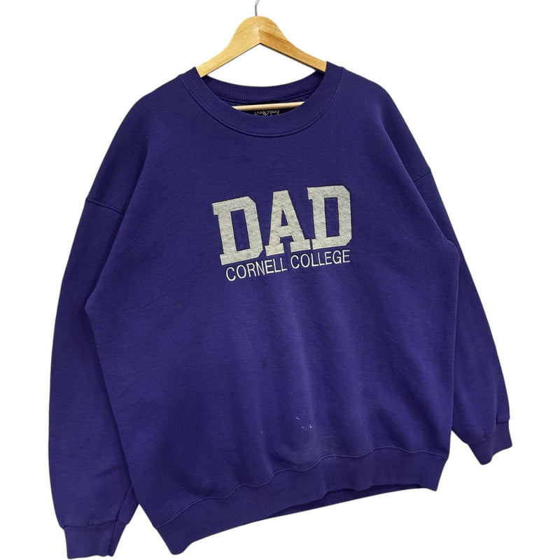 Vintage Cornell College Dad Embroidered Crewneck