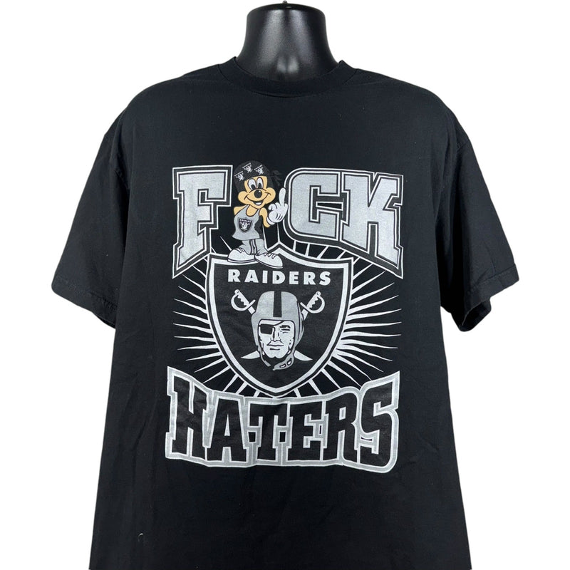 Vintage "F*ck Raiders Haters" Silver and Black Club NFL Tee