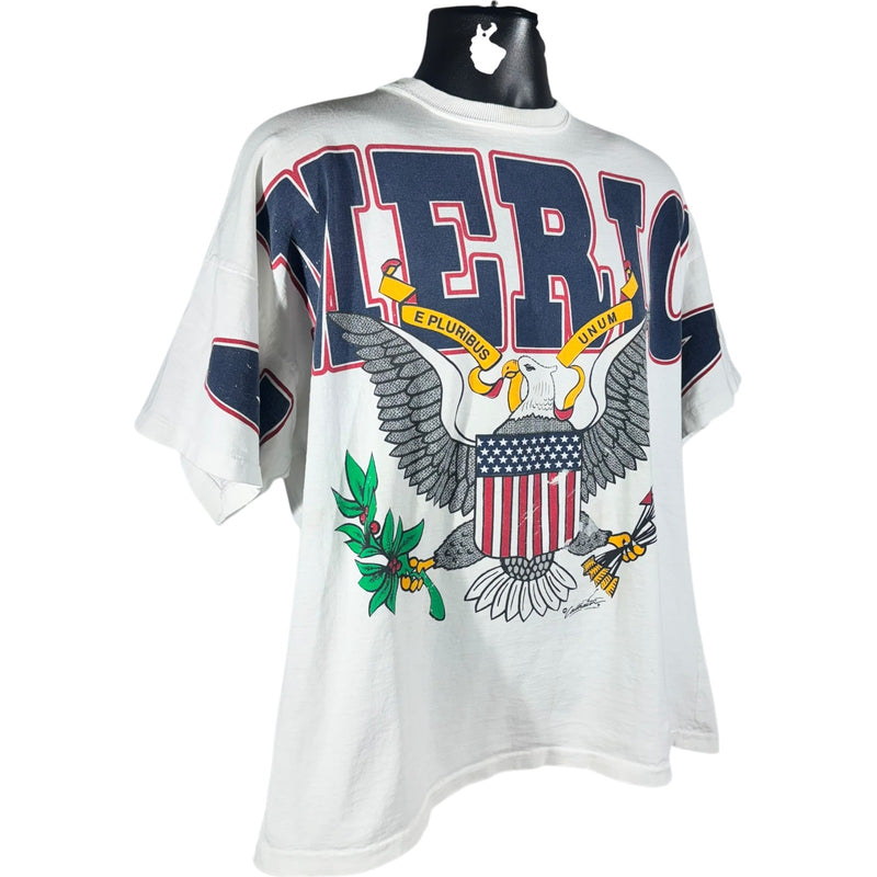 Vintage America Spellout Eagle Tee