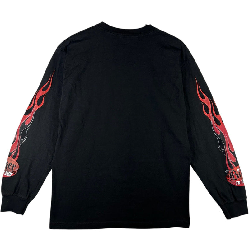 Vintage "Biker To The End" Flaming Long Sleeve