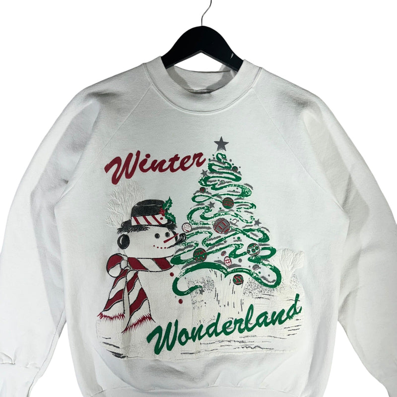 Vintage Christmas Winter Wonderland Snowman Crewneck