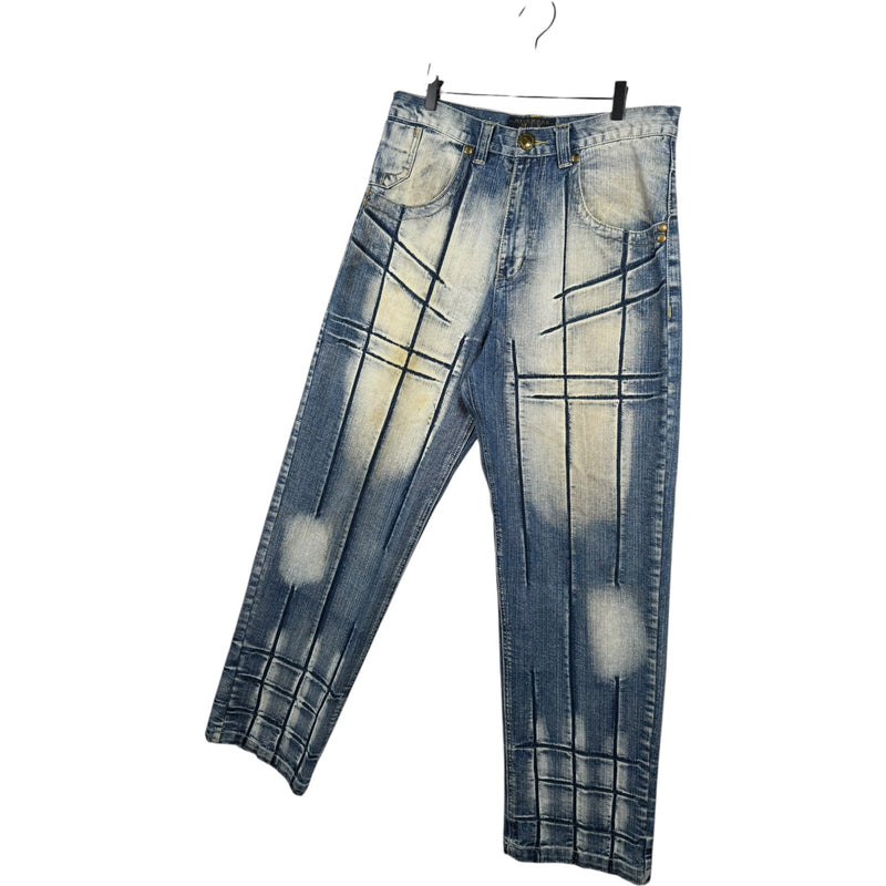 Vintage M/X Straight Leg Bleach Wash Denim Jeans 34x34