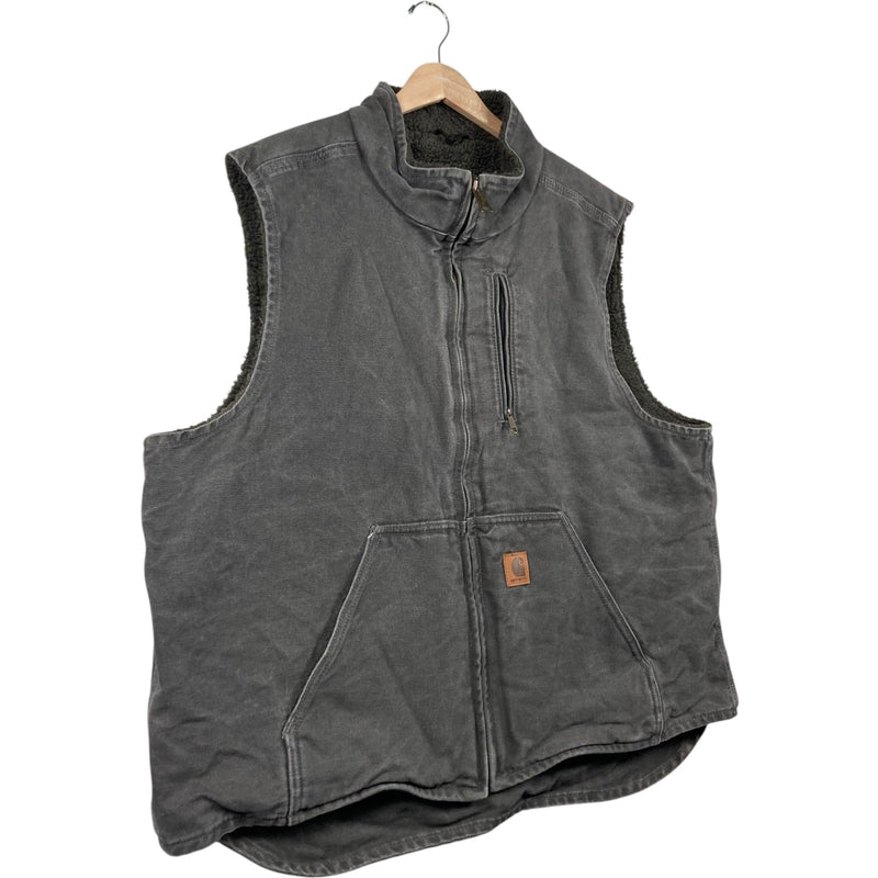 Vintage Carhartt Sherpa Lined Full Zip Vest
