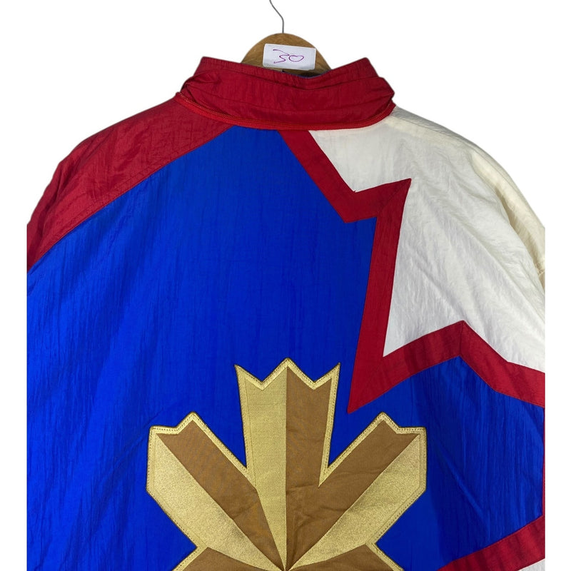 Vintage Molson Canada Maple Leaf Colorblock Puffer Jacket