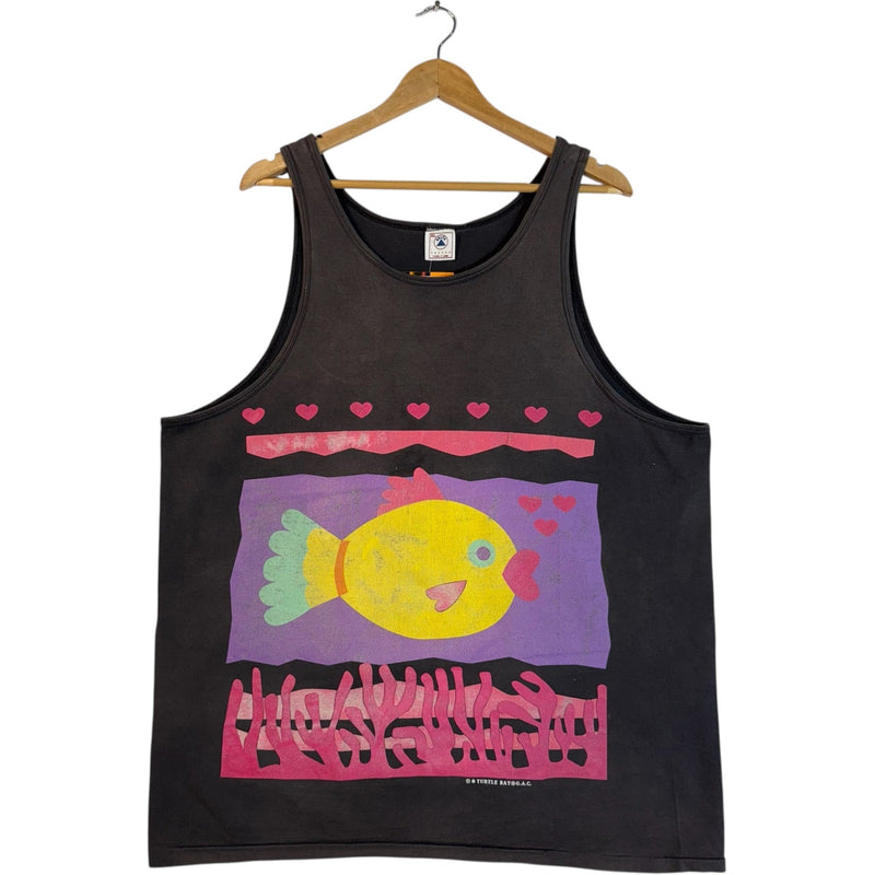 Vintage Fish Coral Drawing Tank Top