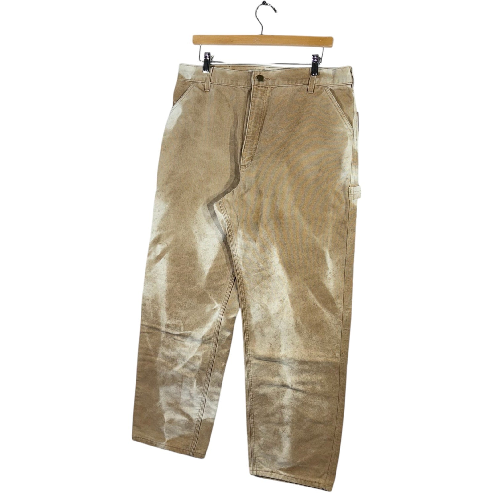 Vintage Faded Carhartt Straight Leg Carpenter Pants 35x29