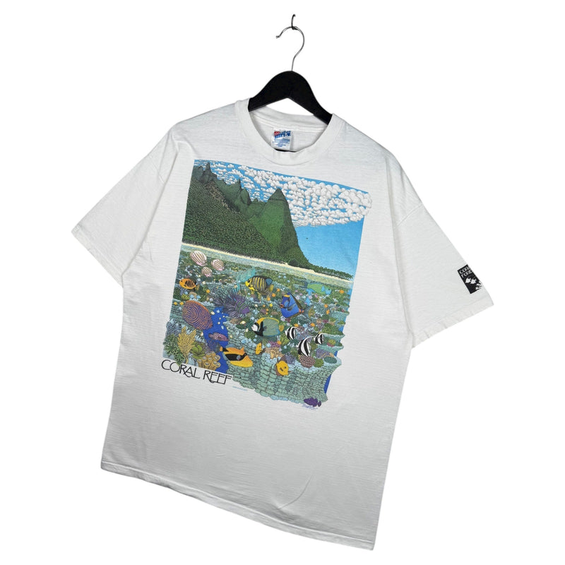 Vintage Coral Reef Ocean Marine Life Graphic T-Shirt