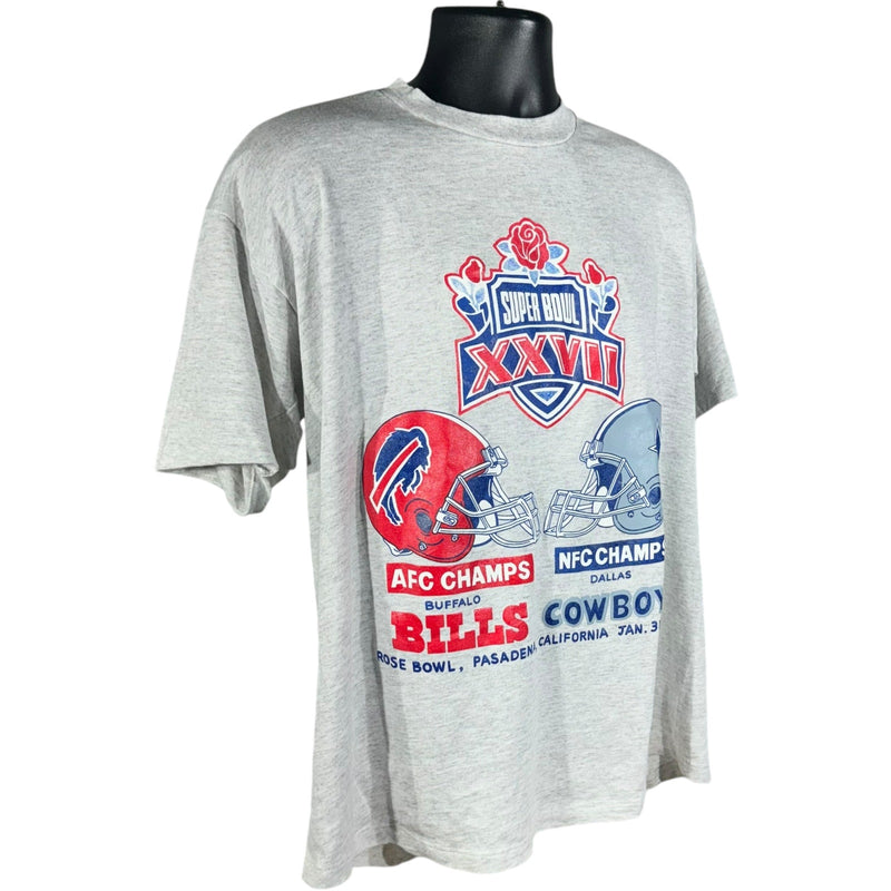 Vintage Buffalo Bills Vs Dallas Cowboys Super Bowl 27 NFL Tee 1993