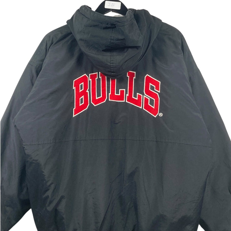 Vintage Starter Chicago Bulls Snap Button Hooded Jacket