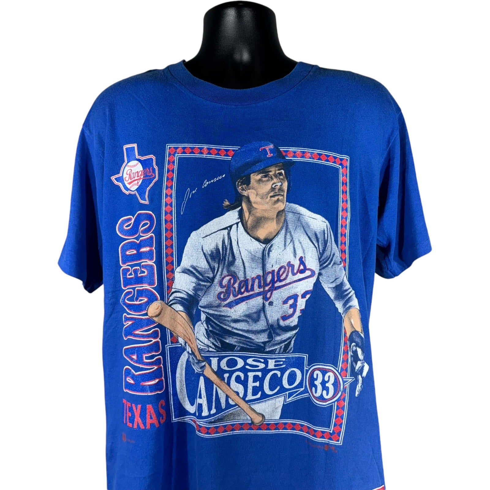 Vintage MLB Texas Rangers Jose Canseco Nutmeg Tee