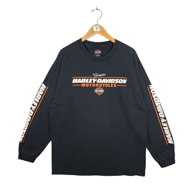 Vintage Harley Davidson Genuine Motorcycles Delano MN Long Sleeve T-Shirt