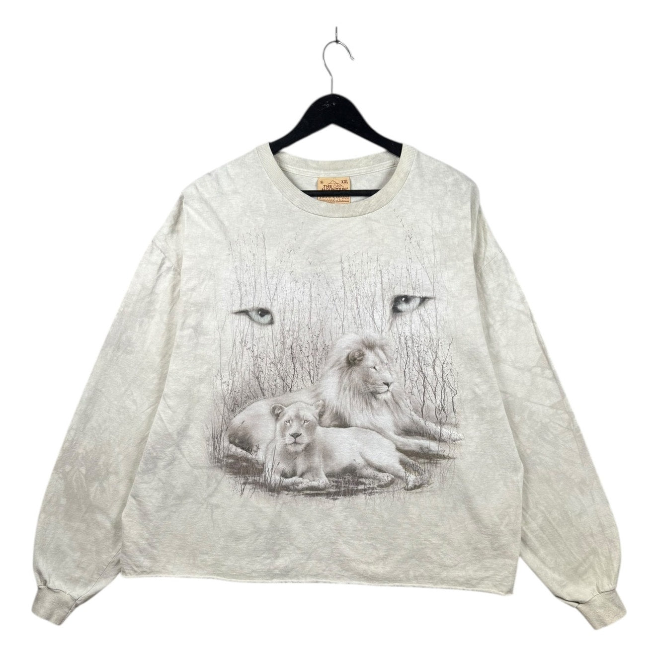 Vintage Lion and Lioness Wildlife Graphic Long Sleeve
