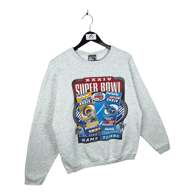 Vintage Super Bowl XXXIV St. Louis Rams vs Tennessee Titans NFL Crewneck