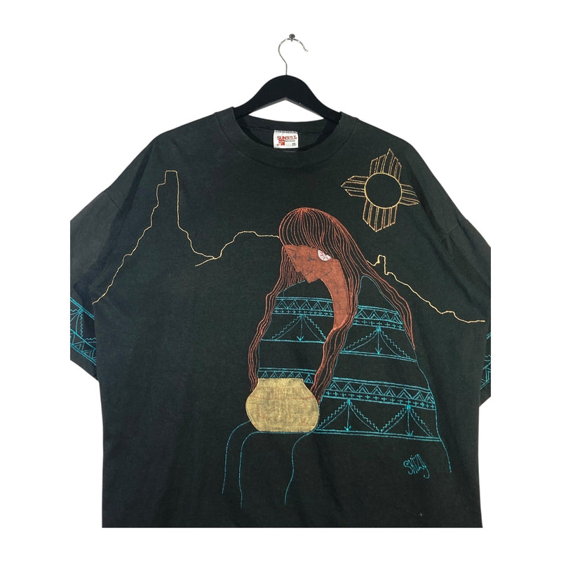 Vintage Aztec Woman Graphic Short Sleeve T-Shirt