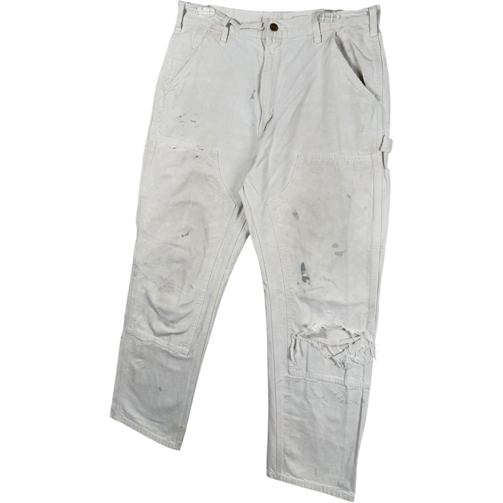 Vintage Carhartt Distressed Double Knee Carpenter Work Pants 34