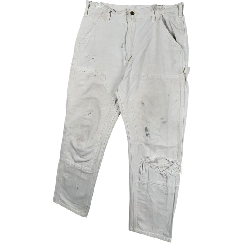 Vintage Carhartt Distressed Double Knee Carpenter Work Pants 34