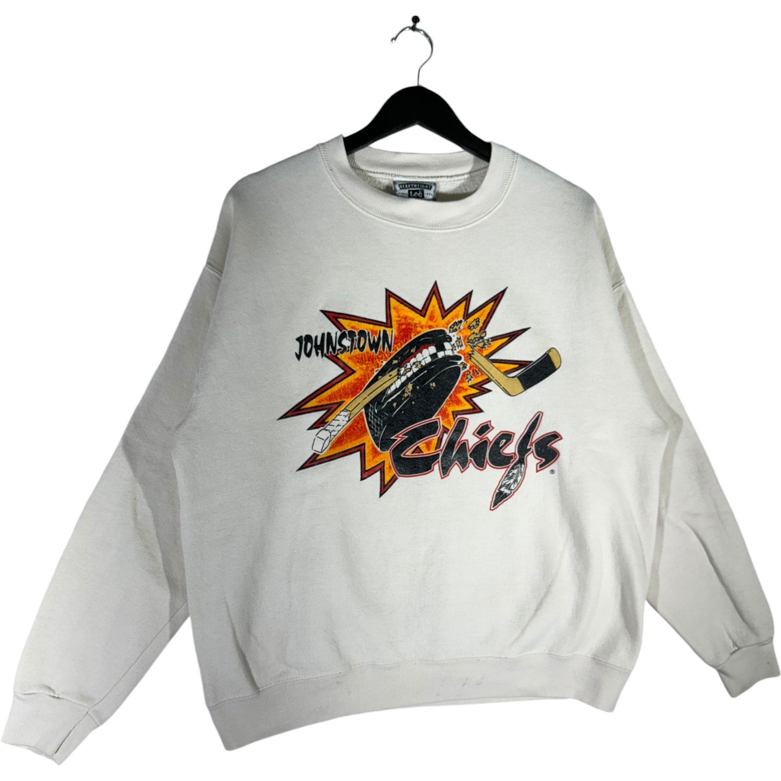 Vintage Johnstown Chiefs Hockey Crewneck 90s