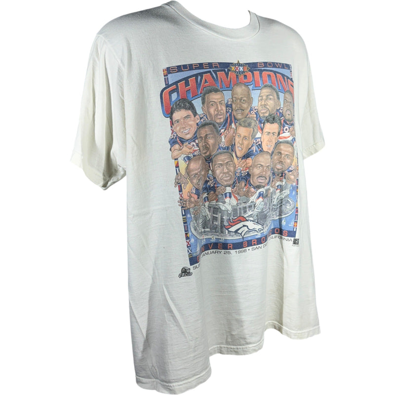 Vintage Denver Broncos Super Bowl XXXll Champions Caricature Pro Player Tee