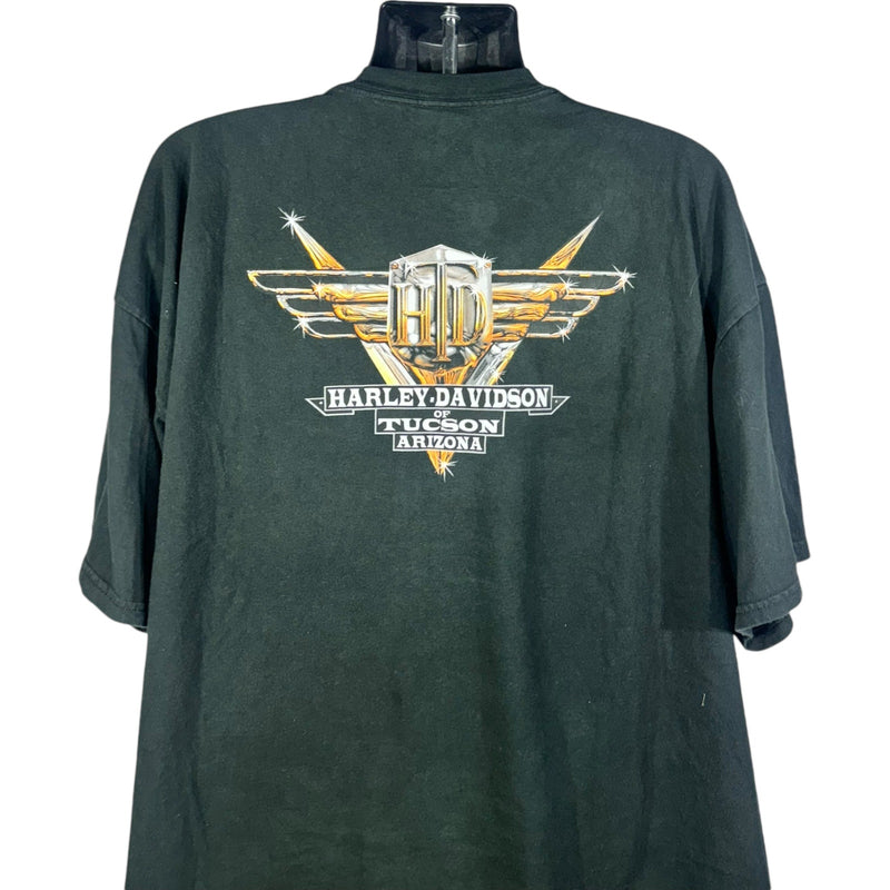 Vintage Flaming Engine Harley Davidson Tee 90s