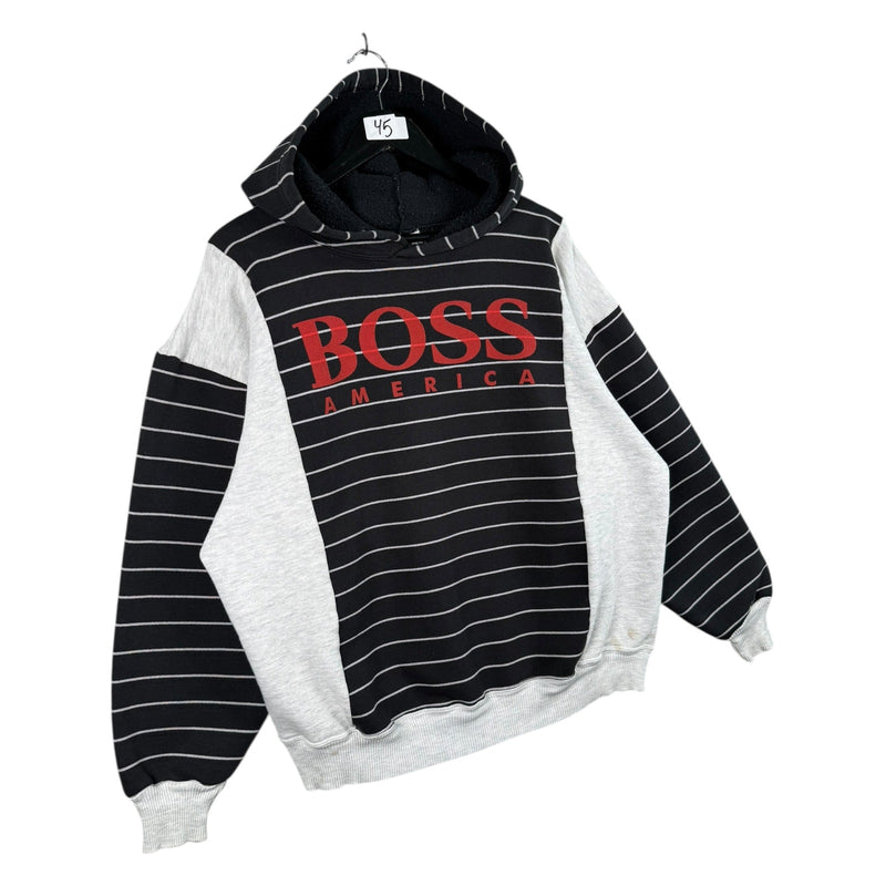 Vintage Boss America Striped Hoodie