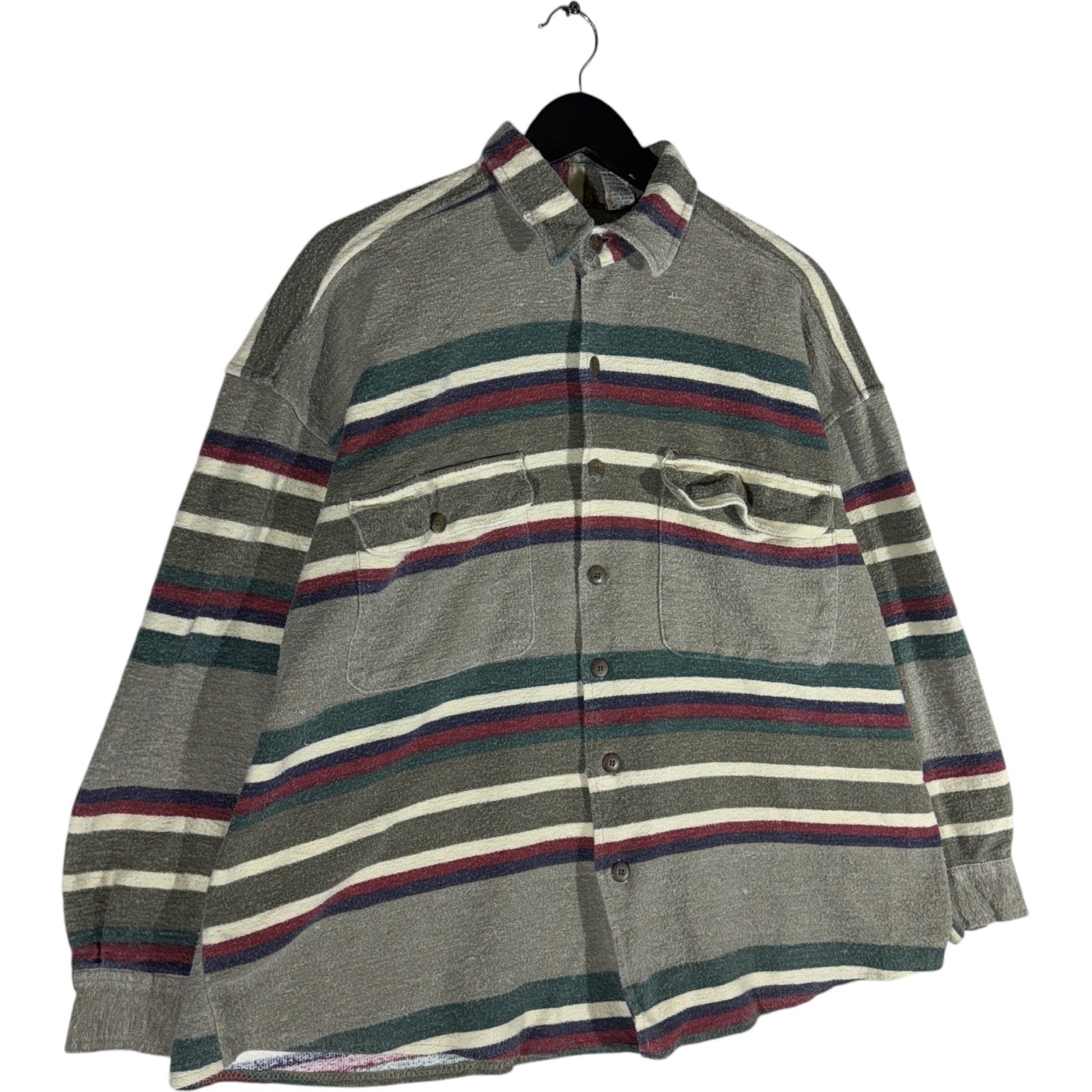 Vintage Striped Bugle Boy Long Sleeve Button Up