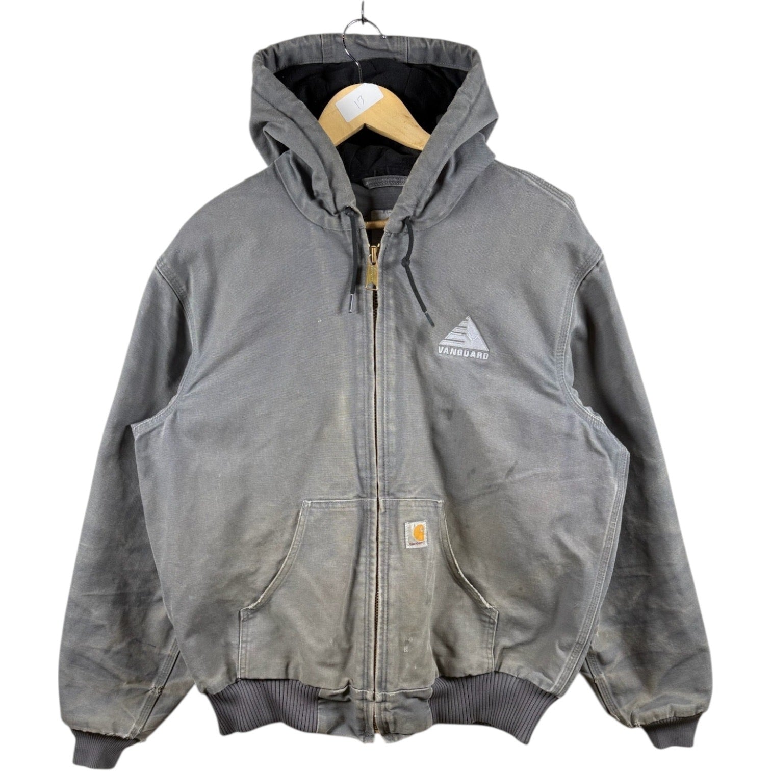 Vintage Carhartt Flannel Lined Hooded Full Zip Workwear Jacket