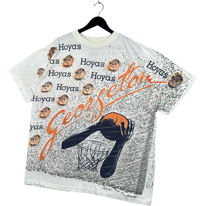 Vintage Georgetown University Hoyas Basketball AOP Tee