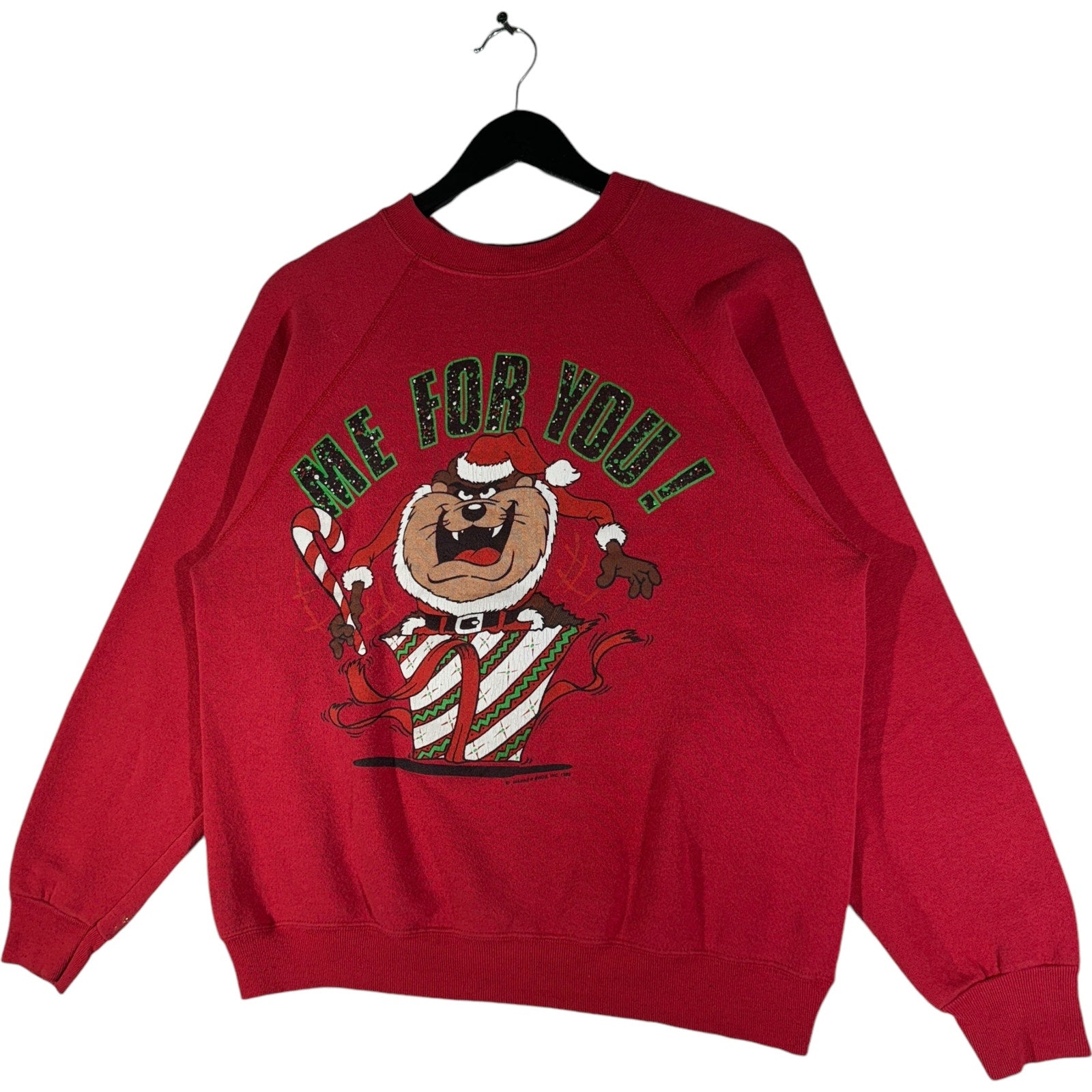 Vintage Looney Tunes Taz Christmas Present Crewneck