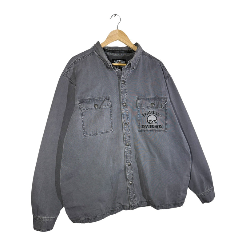 Vintage Harley Davidson Motorcycle Biker Denim Jacket