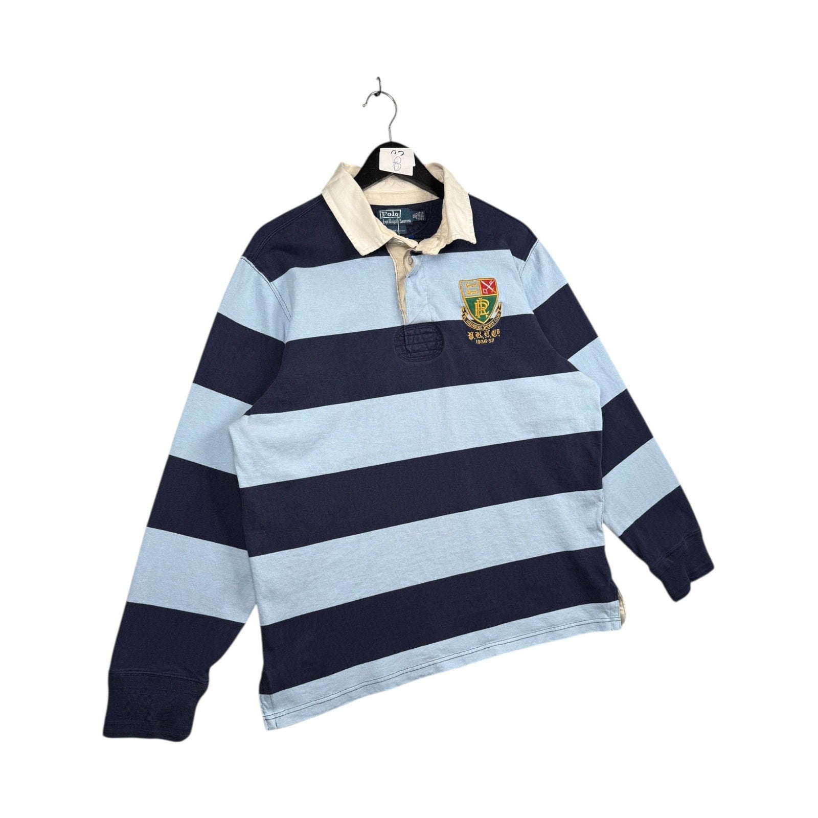 Vintage Polo Ralph Lauren #8 Striped Long Sleeve Rugby Shirt