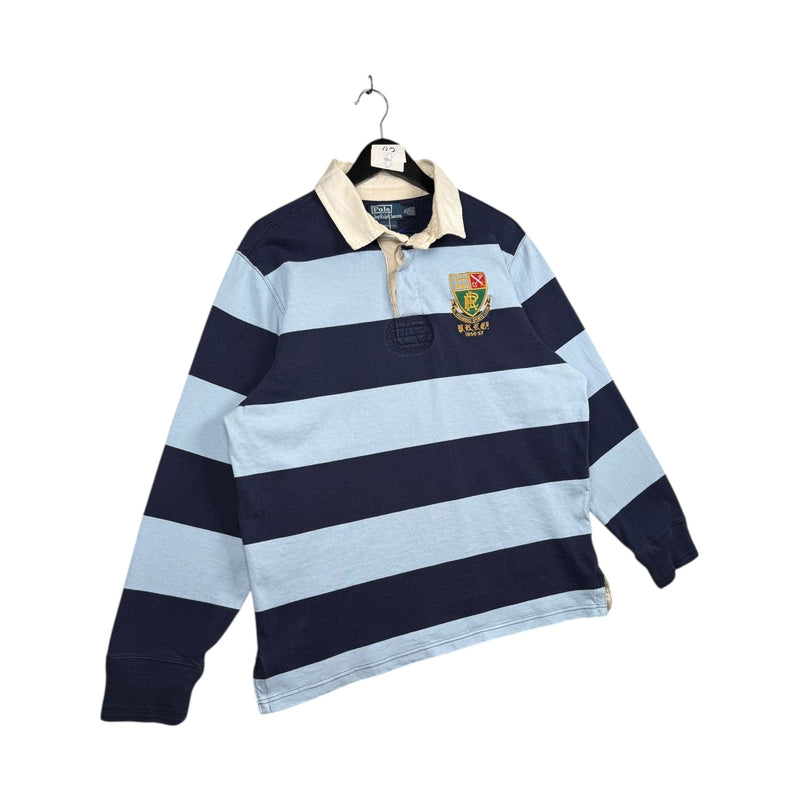 Vintage Polo Ralph Lauren #8 Striped Long Sleeve Rugby Shirt