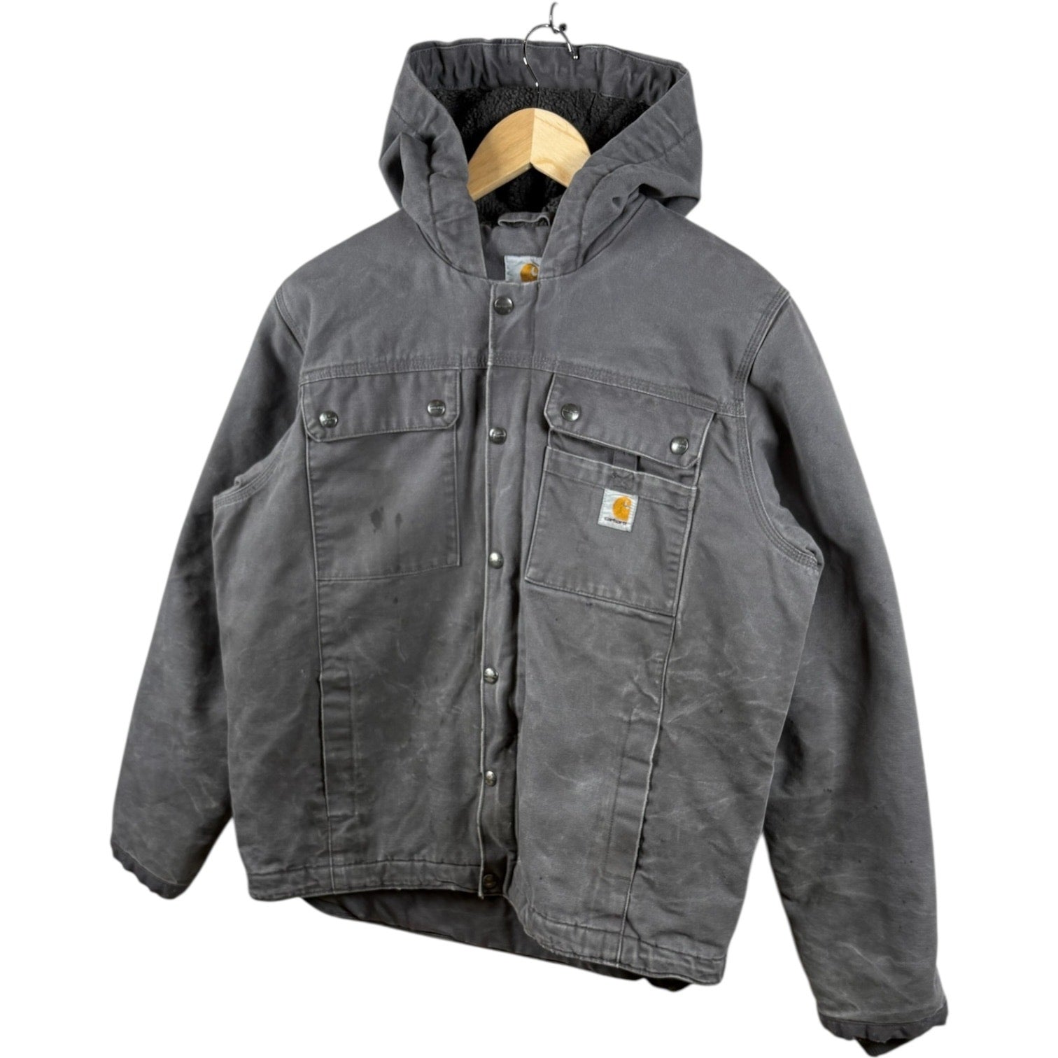 Vintage Carhartt Sherpa Lined Hooded Workwear Jacket