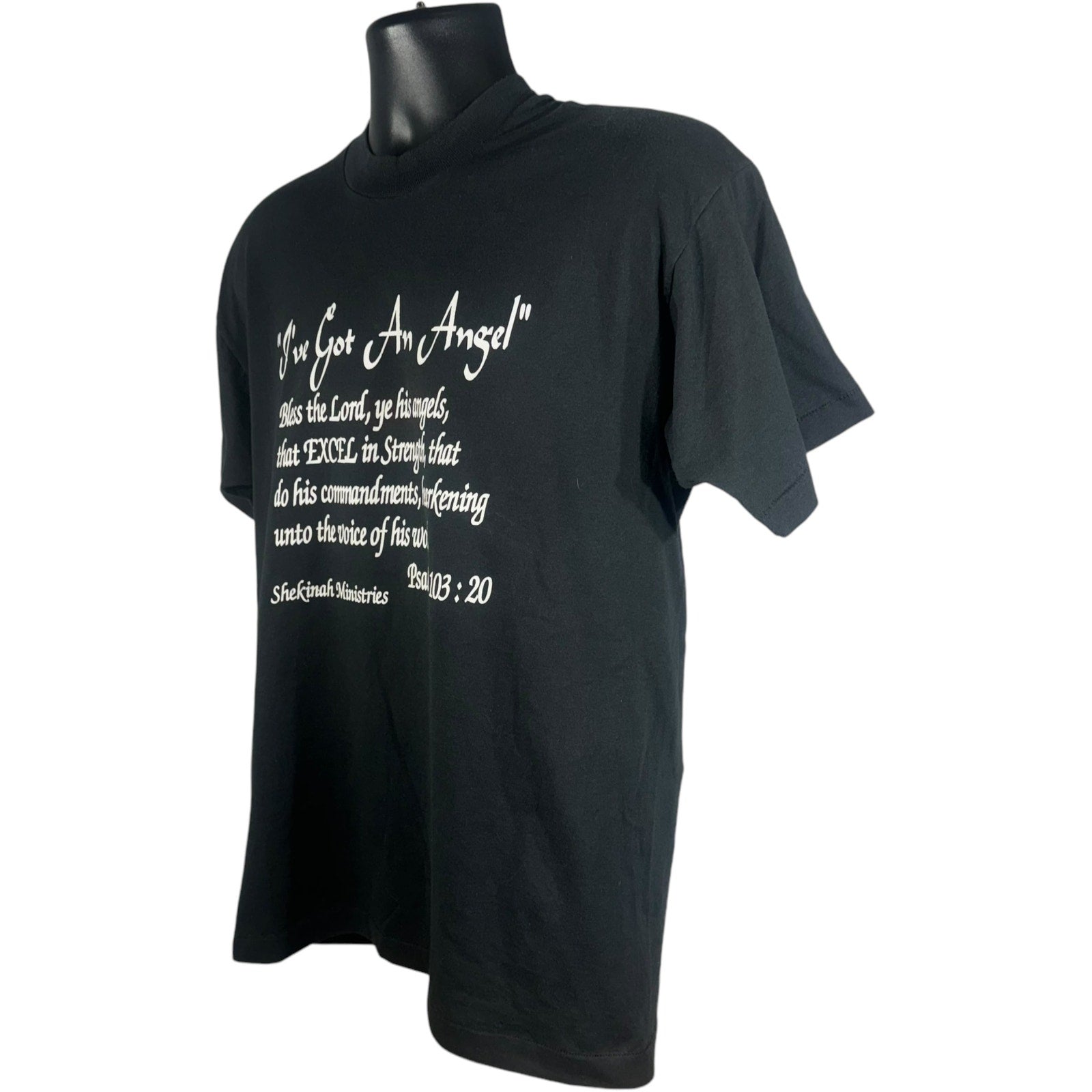 Vintage Shekinah Ministries "He's Got My Back" Religious Tee