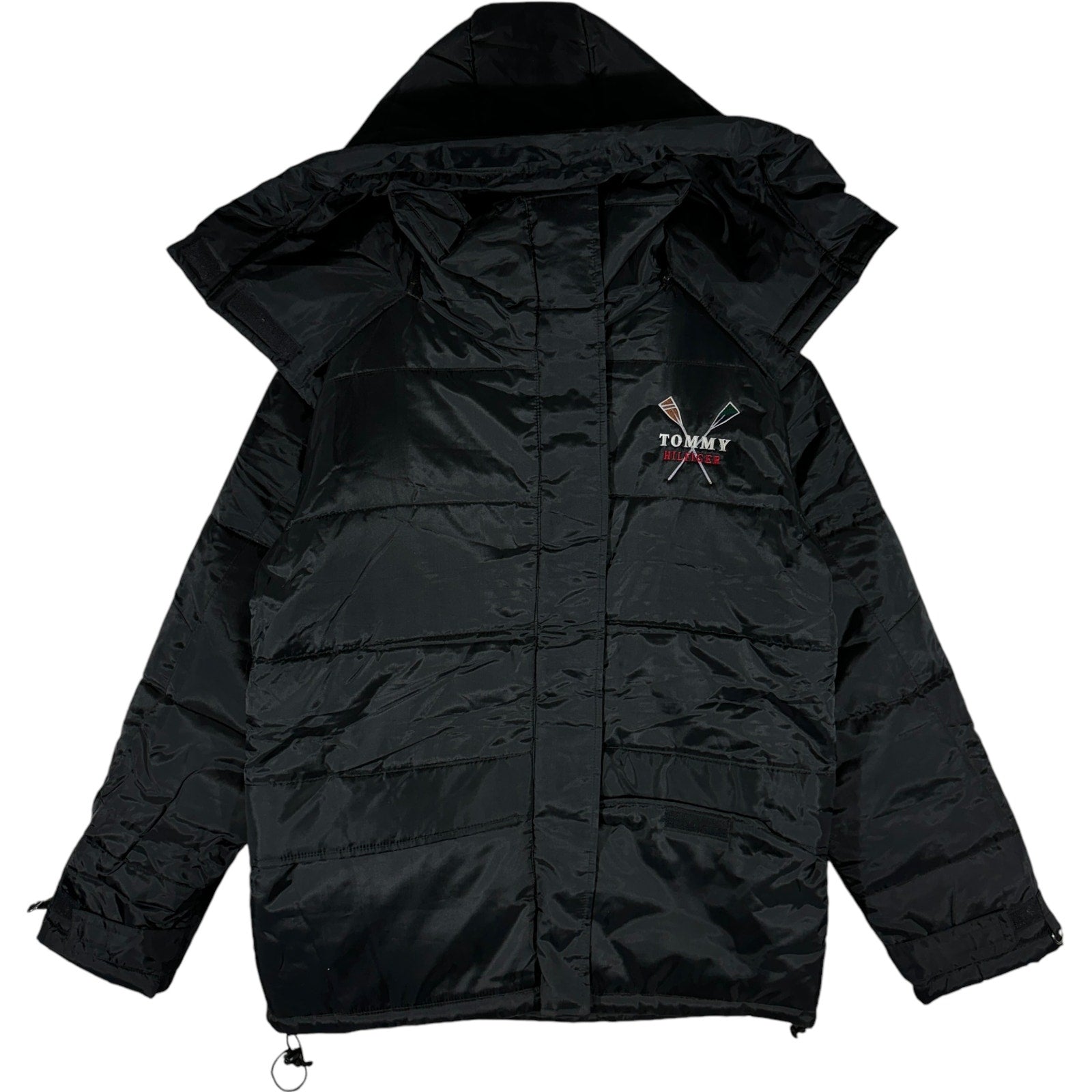 90’s Tommy Hilfiger Vintage black puffer on sale jacket